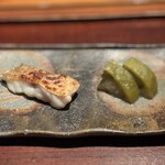 神楽坂 石かわ - アマダイとナス