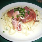 プチラパン - きのこと生ハムのクリームパスタ