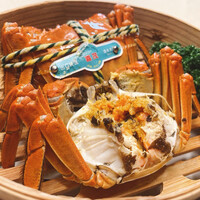 上海蟹の姿蒸し（オス・メス）