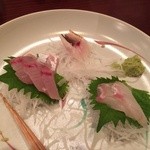やまだや - 刺身盛り合わせ（カツオもあったが食べたあと）