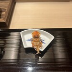 鮨 さえ喜 - 車海老の頭焼き