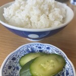 江ちゃんラーメン - 飯＆漬物！