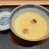 鮨 こん藤 - 先付（すっぽんと葱の茶碗蒸し）