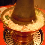 龍水楼 - 2014年4月　シュワンヤンロウ（子羊のしゃぶしゃぶ）　野菜