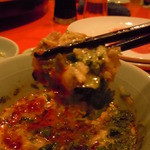 龍水楼 - 2014年4月　シュワンヤンロウ（子羊のしゃぶしゃぶ）　ラムを自分でカスタマイズしたつけだれについけて