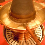 龍水楼 - 2014年4月　シュワンヤンロウ（子羊のしゃぶしゃぶ）　水餃子