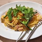 家族のイタリアン 集 - プリプリ海老とベーコンのピリ辛風