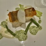 レストラン　ノリ　エ　ノジ - ・アイナメのポアレに生海苔とライムのソースとセロリラヴ