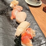 もりもり寿し 金沢駅前店 - 貝五点盛り