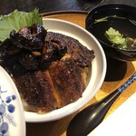 うなぎや - 肝入りうな丼、肝吸い付き