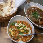 グルガオン - 【最新】ナン（二人前）とカレー二種