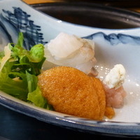 うなぎと季節料理とらや - 季節のお造り　ヒラメ