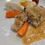 キッチン ブルー グローブ - 人参を添えて