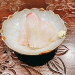 天ぷら たけうち - 玄海朝〆の鯛