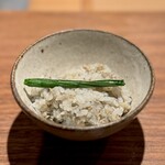 薪鳥新神戸 - 土鍋鶏そぼろご飯 ニラ