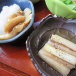 人と木 - 焼き葱、なめこおろし