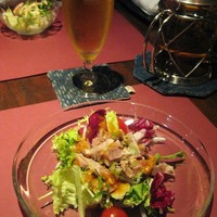 中国料理 神戸壺中天 - 前菜サラダ（叉焼の胡麻ドレッシング）