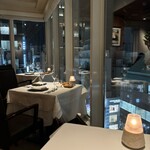 銀座 レストラン オザミ - 窓際席
