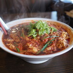 辛麺屋 桝元 - 料理写真:元祖辛麺 20辛（ニンニク、パクチー、大盛り）