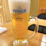 博多 鴨すき 鴨しゃぶ なかもぐろ - 生ビール