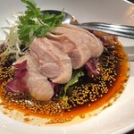 創作中華　縁 - 蒸し鶏のネギ山椒ソースかけ