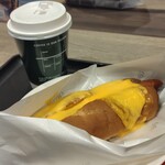 タリーズコーヒー - ラテ、ホットドッグ