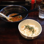 麺座 かたぶつ - 2014年4月限定 台湾風煮干しWangbo830円
      トック雑炊