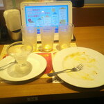 デニーズ - シャインマスカットのちょこっとパルフェ ＆ キャラメルハニーパンケーキ ＆ モーニングドリンクバー