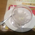 デニーズ - シャインマスカットのちょこっとパルフェ ＆ キャラメルハニーパンケーキ ＆ モーニングドリンクバー