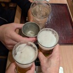 鮨みなと - 4人で乾杯！