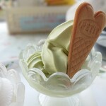 みずの森レストラン - 蓮のパウダーが入っているとか。抹茶の味もします。