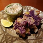 隠れ家愉膳 亥の子 - 季節感いっぱいの揚げ物