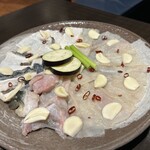 焼ふぐ夢鉄砲 - 焼ふぐ盛り合わせ(にんにく)