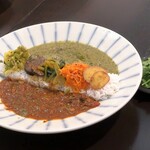 エンキドウ - ２種盛り+パクチー