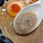 麺家 たけ田 - 白子ソースを溶かして