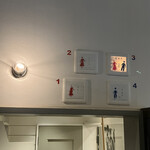 ナス・ショウゾウ カフェ - トイレの案内板