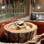 割烹 三長 渋谷 - 太刀魚 雲丹 きのこ和え物