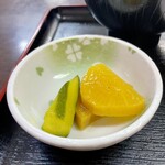 瀧野川 - このお新香も食べたことのない独特な風味で美味い