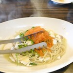 ピッツエリアバール　CACTUS　D'ORO - ・真鯛と大葉のペペロンチーノ　とびこ添え　スパゲッティー