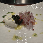 あざみ野うかい亭 - スモークサーモン、キャビアとサワークリーム