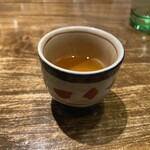 かつ吉 - 食後のジャスミン茶。