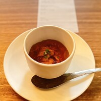前芝料理店 - ②雲丹とコンソメゼリー