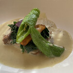 野菜が主役の古民家レストラン 花果菜 - 塩豚　さといもカレークリームソース！