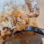 堀内チキンライス - タレをかけて混ぜながら頂きます！