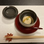 みちのく庵 - ⒍煮物 ・百合根まんじゅう　銀あんのし梅わさび