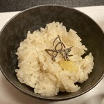 みちのく庵 - ⒎御飯 ・さつま芋ごはん　塩昆布