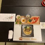 みちのく庵 - 楽しみだった朝食の始まりです。