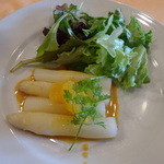 温製ホワイトアスパラのサラダ オレンジソース