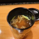 天寿し - 【写真⑮】味噌汁、蓴菜入り