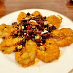 湖南人家 - 20241107有頭海老の香り揚げ唐辛子炒め1,848円